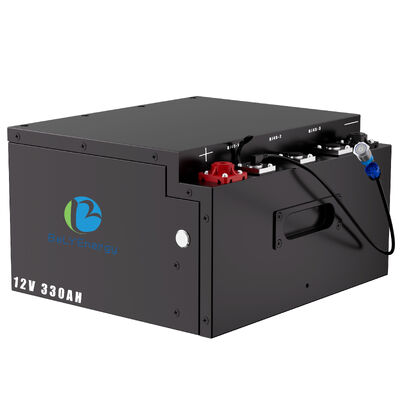 แบตเตอรี่ RV ใต้เบาะ 12V330Ah LiFePo4 แบตเตอรี่ กระแสไฟชาร์จสูงสุด 250A พลังงาน 4224Wh ออกแบบสำหรับไฟสำรองและยานยนต์ไฟฟ้า