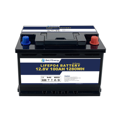 ซื้อ Bluetooth 12V 100AH LiFePo4 แบตเตอรี่ อุณหภูมิเพื่อระบบพลังงานแสงอาทิตย์ 100% DOD online manufacture