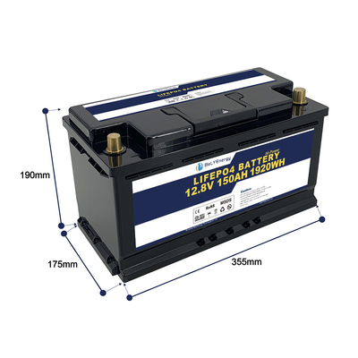 ซื้อ IP65 Lifepo4 แบตเตอรี่รถกอล์ฟ 12v 150ah 1920 Wh LiFePO4 แบตเตอรี่แพ็ค OEM online manufacture