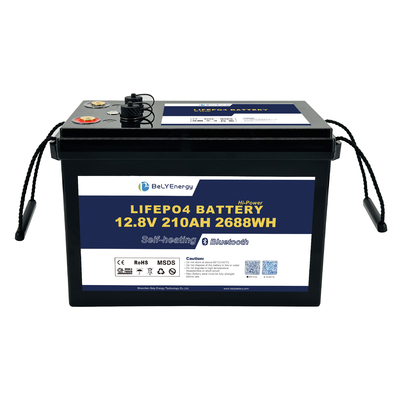 ซื้อ IP65 12V 210AH แบตเตอรี่พร้อม CAN/RS485 อินเตอร์เฟซสําหรับระบบพลังงานแสงอาทิตย์ online manufacture