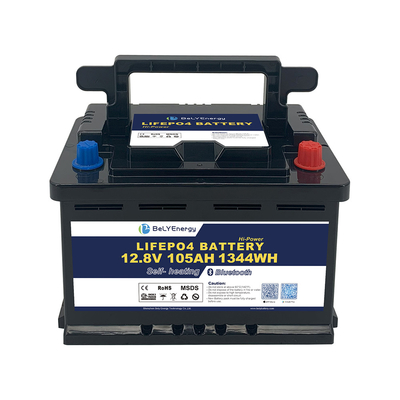 ซื้อ รถยนต์ คาราวาน แบตเตอรี่ลิธีਅਮ 12V 105AH เซลล์เก็บด้วย BT และความร้อนภายในโดย BELY online manufacture