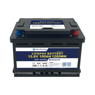 ซื้อ RV LiFePO4 แบตเตอรี่สําหรับการเก็บพลังงาน 12V 100AH พร้อม BT และทําความร้อนด้วยตัวเอง online manufacture