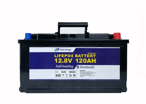 ซื้อ BT4.0 120Ah 12V แบตเตอรี่ลิเธียมเพื่อการพักผ่อนแบตเตอรี่ลิเธียมเหล็กฟอสเฟตรอบลึก online manufacture