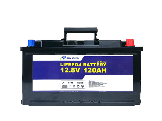ซื้อ สันทนาการ 12v 120Ah แบตเตอรี่ลิเธียมเหล็กฟอสเฟตรอบลึก online manufacture