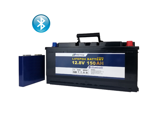 ซื้อ 12 แรงดัน 150Ah แบตเตอรี่ลิเธียมบลูทู ธ ไฟถนนแบตเตอรี่ลิเมอร์ Lifepo4 online manufacture