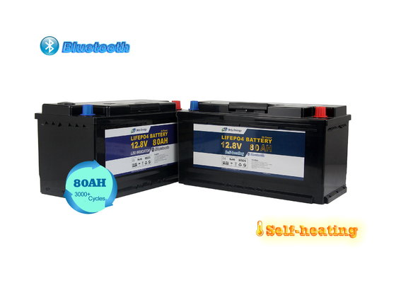 ซื้อ 12V 80Ah BT4.0 เครื่องทำความร้อนแบตเตอรี่ลิเธียมทางทะเลตั้งแคมป์รถยนต์เหล็กฟอสเฟตลิเธียม online manufacture