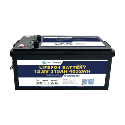 ปรับแต่ง 315AH 12V LiFePo4 แบตเตอรี่ บลูทูธ และทําความร้อนด้วยตัวเอง ด้วย CAN / RS485 อินเตอร์เฟซ