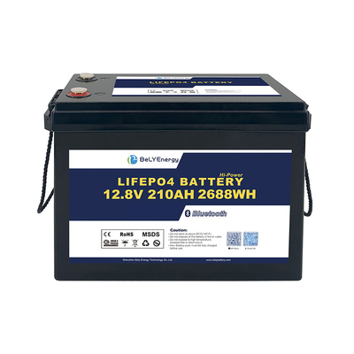 อายุการใช้งานยาว จุดสูงสุด 260A ลิทธิียม 12V 210Ah LiFePO4 แบตเตอรี่ Pack สําหรับ RV