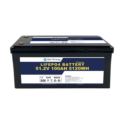 หน่วยเก็บพลังงานพลังงานสูง 51.2V100Ah แบตเตอรี่พลังงานชาร์จใหม่ สําหรับระบบพลังงานในบ้าน