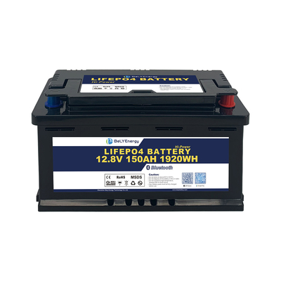 แบตเตอรี่ลิธีียม LiFePO4 ด้วย BT 12V 150AH สําหรับ RV / CARAVAN / MARINE