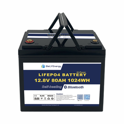 แบตเตอรี่ลิธีียม 12V80AH สามารถชาร์จใหม่ได้ พร้อม BT และทําความร้อนด้วยตัวเอง