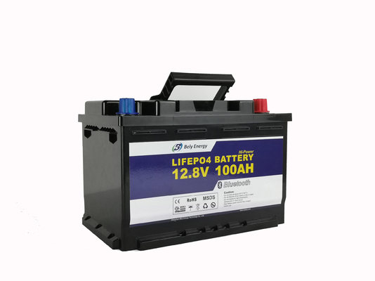องค์ประกอบความร้อนบลูทู ธ แบตเตอรี่ลิเธียมอุณหภูมิต่ำ 12V 100AH ​​ชาร์จใหม่ได้