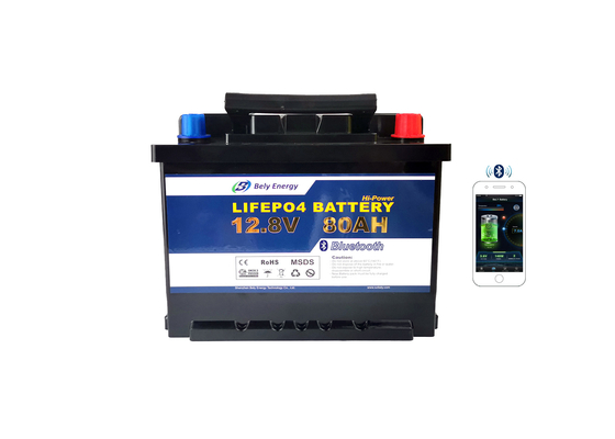 เรือยอทช์ 12V 80AH Li Ion ฟอสเฟตแบตเตอรี่ Motorhome รถสามล้อไฟฟ้าแบตเตอรี่ลิเธียม