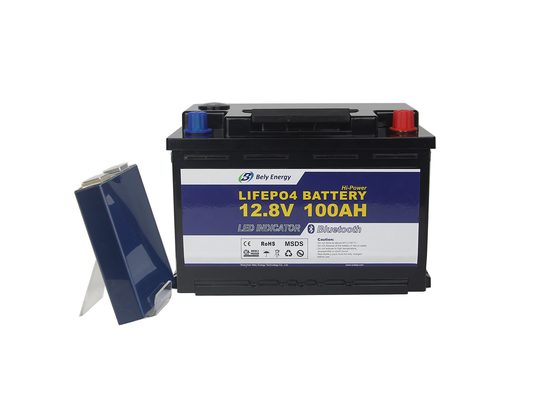 แบตเตอรี่ลิเธียมไฟ LED Bely 12V 100Ah สำหรับรถเข็นไฟฟ้า