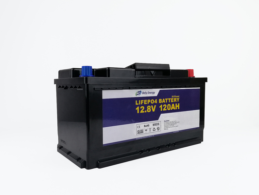 แบตเตอรี่ลิเธียมเก็บพลังงาน Bely เกรด A 12V 120Ah 1536Wh